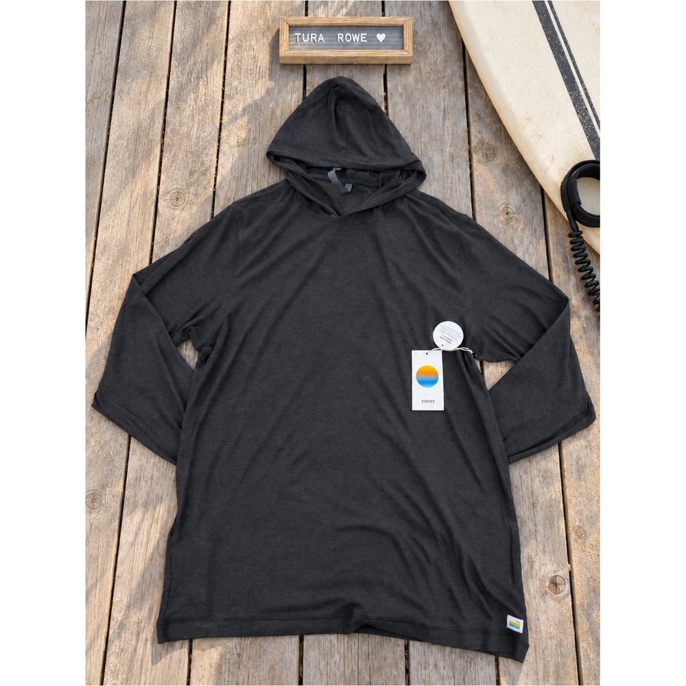Vuori Strato Tech Hoodie Black Heather Men's Large NWT